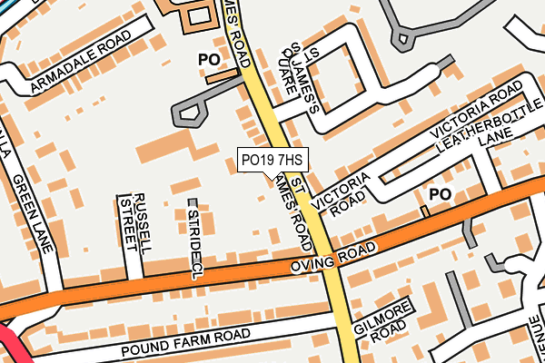 PO19 7HS map - OS OpenMap – Local (Ordnance Survey) PO19 7HS map - OS OpenMap – Local (Ordnance Survey)