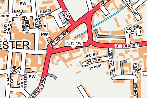 PO19 7JG map - OS OpenMap – Local (Ordnance Survey) PO19 7JG map - OS OpenMap – Local (Ordnance Survey)