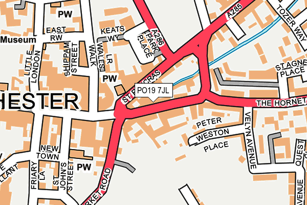 PO19 7JL map - OS OpenMap – Local (Ordnance Survey) PO19 7JL map - OS OpenMap – Local (Ordnance Survey)