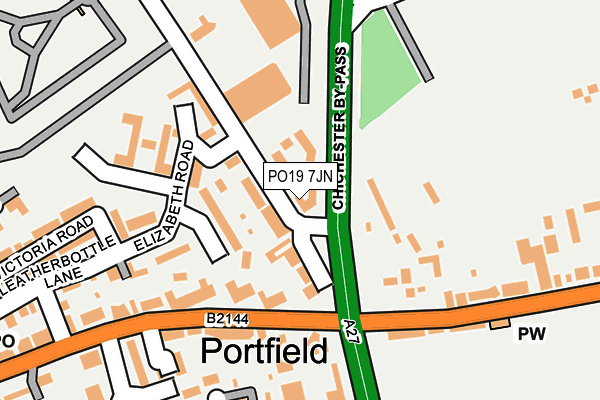 PO19 7JN map - OS OpenMap – Local (Ordnance Survey) PO19 7JN map - OS OpenMap – Local (Ordnance Survey)