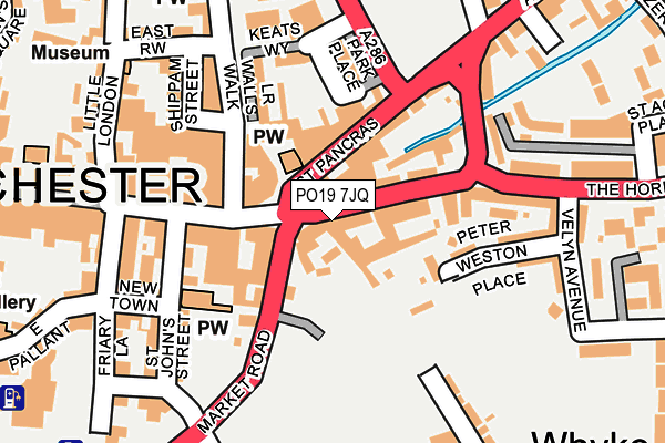 PO19 7JQ map - OS OpenMap – Local (Ordnance Survey) PO19 7JQ map - OS OpenMap – Local (Ordnance Survey)
