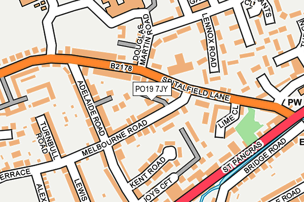 PO19 7JY map - OS OpenMap – Local (Ordnance Survey) PO19 7JY map - OS OpenMap – Local (Ordnance Survey)