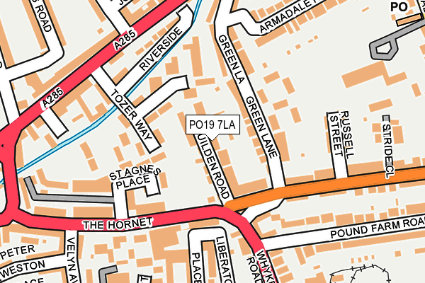 PO19 7LA map - OS OpenMap – Local (Ordnance Survey) PO19 7LA map - OS OpenMap – Local (Ordnance Survey)