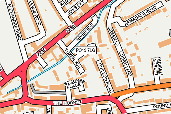 PO19 7LG map - OS OpenMap – Local (Ordnance Survey) PO19 7LG map - OS OpenMap – Local (Ordnance Survey)