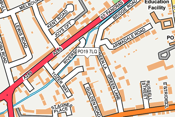 PO19 7LQ map - OS OpenMap – Local (Ordnance Survey) PO19 7LQ map - OS OpenMap – Local (Ordnance Survey)