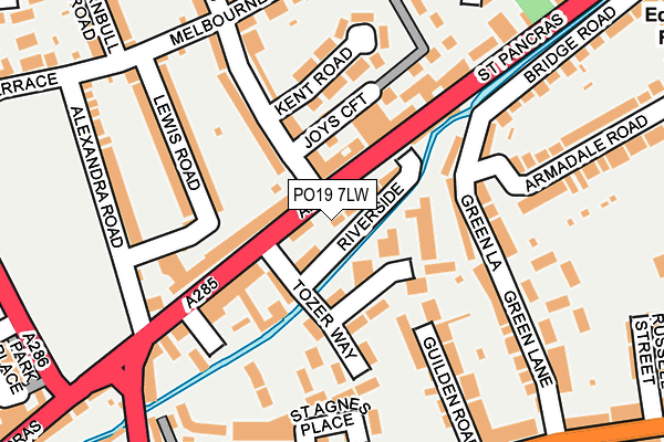 PO19 7LW map - OS OpenMap – Local (Ordnance Survey) PO19 7LW map - OS OpenMap – Local (Ordnance Survey)