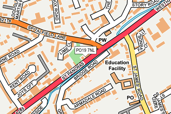PO19 7NL map - OS OpenMap – Local (Ordnance Survey) PO19 7NL map - OS OpenMap – Local (Ordnance Survey)