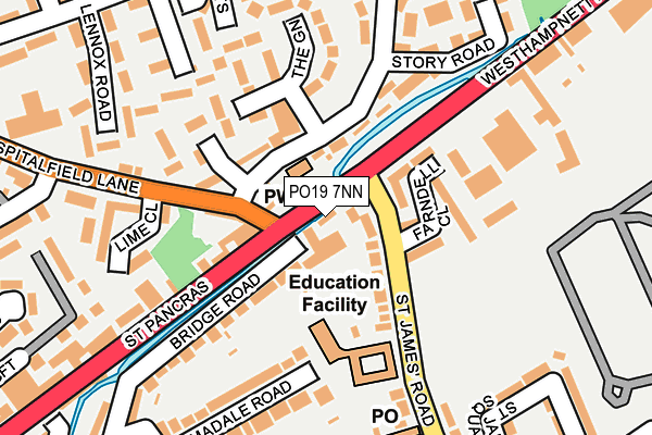 PO19 7NN map - OS OpenMap – Local (Ordnance Survey) PO19 7NN map - OS OpenMap – Local (Ordnance Survey)