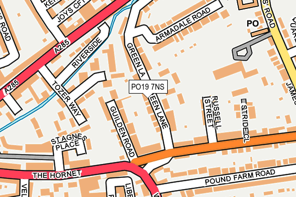 PO19 7NS map - OS OpenMap – Local (Ordnance Survey) PO19 7NS map - OS OpenMap – Local (Ordnance Survey)