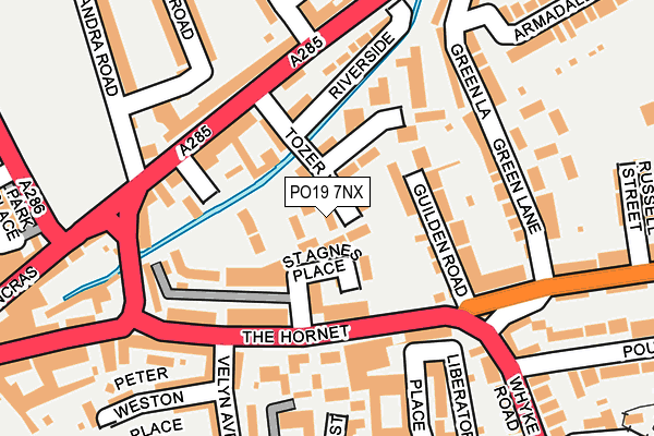 PO19 7NX map - OS OpenMap – Local (Ordnance Survey) PO19 7NX map - OS OpenMap – Local (Ordnance Survey)