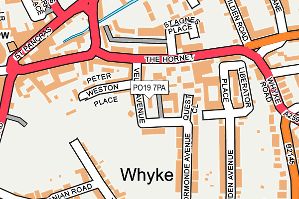 PO19 7PA map - OS OpenMap – Local (Ordnance Survey) PO19 7PA map - OS OpenMap – Local (Ordnance Survey)