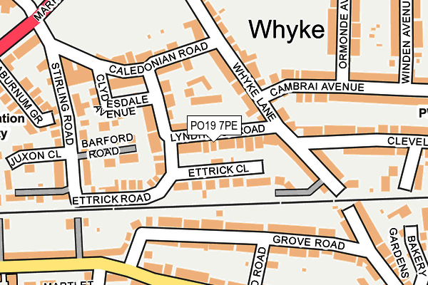 PO19 7PE map - OS OpenMap – Local (Ordnance Survey) PO19 7PE map - OS OpenMap – Local (Ordnance Survey)