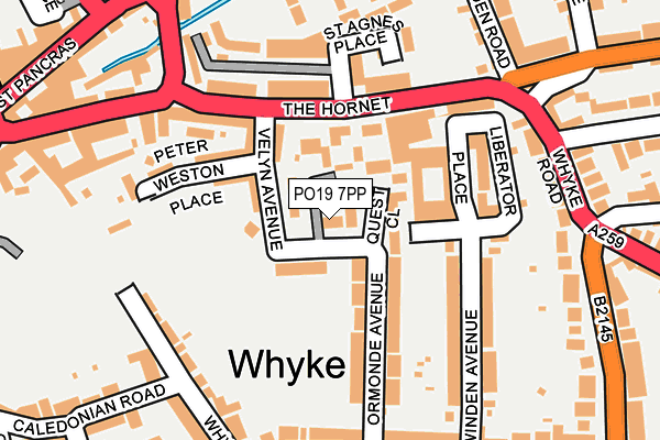 PO19 7PP map - OS OpenMap – Local (Ordnance Survey) PO19 7PP map - OS OpenMap – Local (Ordnance Survey)