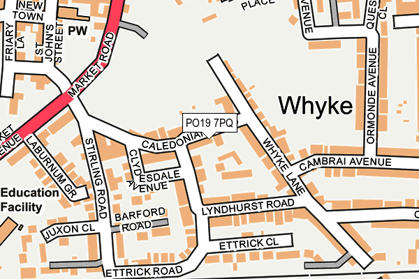 PO19 7PQ map - OS OpenMap – Local (Ordnance Survey)