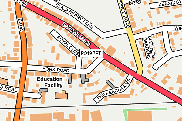 PO19 7PT map - OS OpenMap – Local (Ordnance Survey) PO19 7PT map - OS OpenMap – Local (Ordnance Survey)