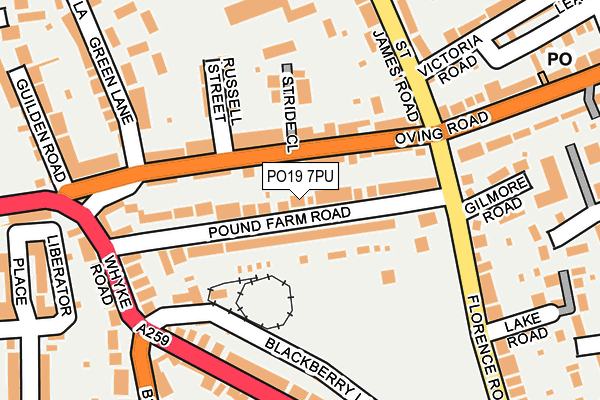 PO19 7PU map - OS OpenMap – Local (Ordnance Survey) PO19 7PU map - OS OpenMap – Local (Ordnance Survey)