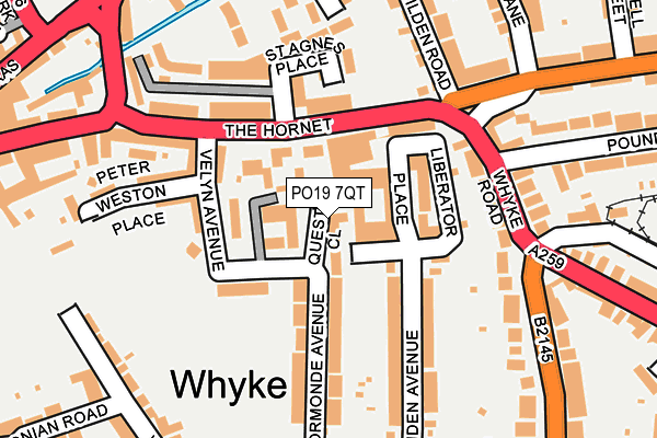 PO19 7QT map - OS OpenMap – Local (Ordnance Survey) PO19 7QT map - OS OpenMap – Local (Ordnance Survey)