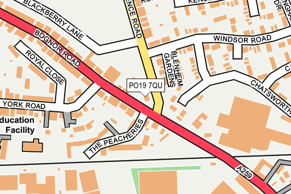 PO19 7QU map - OS OpenMap – Local (Ordnance Survey) PO19 7QU map - OS OpenMap – Local (Ordnance Survey)