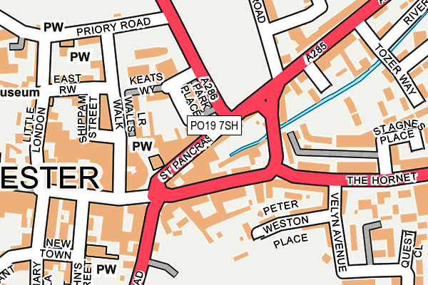 PO19 7SH map - OS OpenMap – Local (Ordnance Survey) PO19 7SH map - OS OpenMap – Local (Ordnance Survey)