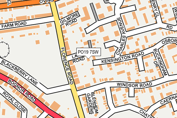 PO19 7SW map - OS OpenMap – Local (Ordnance Survey) PO19 7SW map - OS OpenMap – Local (Ordnance Survey)