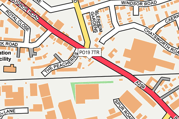 PO19 7TR map - OS OpenMap – Local (Ordnance Survey) PO19 7TR map - OS OpenMap – Local (Ordnance Survey)