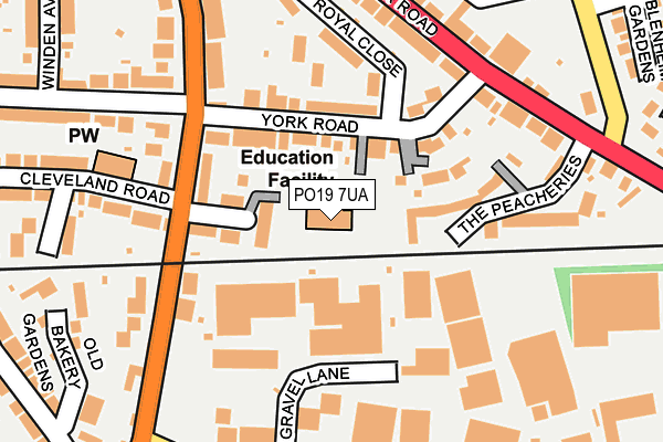 PO19 7UA map - OS OpenMap – Local (Ordnance Survey) PO19 7UA map - OS OpenMap – Local (Ordnance Survey)