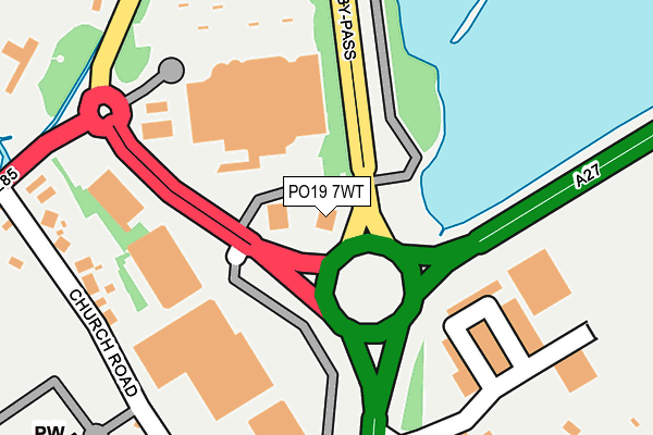 PO19 7WT map - OS OpenMap – Local (Ordnance Survey) PO19 7WT map - OS OpenMap – Local (Ordnance Survey)