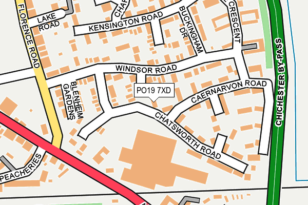 PO19 7XD map - OS OpenMap – Local (Ordnance Survey) PO19 7XD map - OS OpenMap – Local (Ordnance Survey)