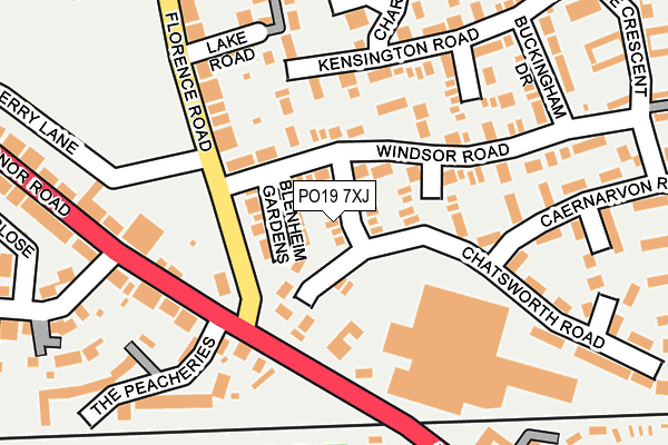 PO19 7XJ map - OS OpenMap – Local (Ordnance Survey) PO19 7XJ map - OS OpenMap – Local (Ordnance Survey)