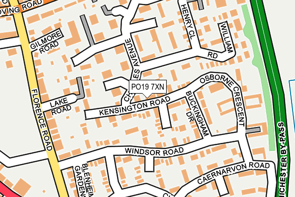 PO19 7XN map - OS OpenMap – Local (Ordnance Survey)