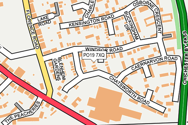 PO19 7XQ map - OS OpenMap – Local (Ordnance Survey) PO19 7XQ map - OS OpenMap – Local (Ordnance Survey)