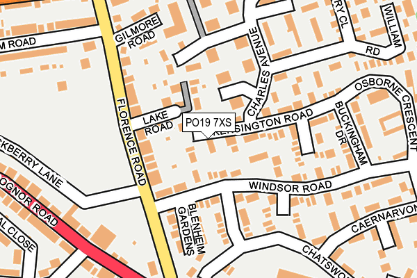 PO19 7XS map - OS OpenMap – Local (Ordnance Survey) PO19 7XS map - OS OpenMap – Local (Ordnance Survey)