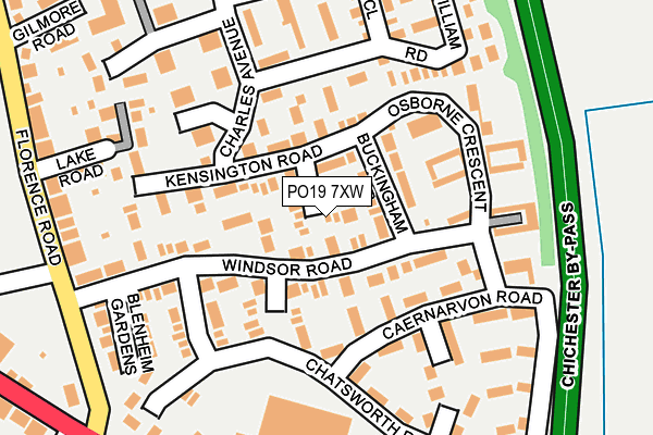 PO19 7XW map - OS OpenMap – Local (Ordnance Survey) PO19 7XW map - OS OpenMap – Local (Ordnance Survey)