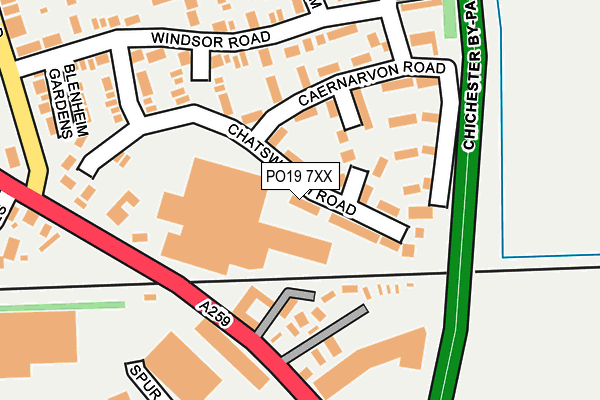 PO19 7XX map - OS OpenMap – Local (Ordnance Survey)