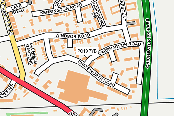 PO19 7YB map - OS OpenMap – Local (Ordnance Survey) PO19 7YB map - OS OpenMap – Local (Ordnance Survey)