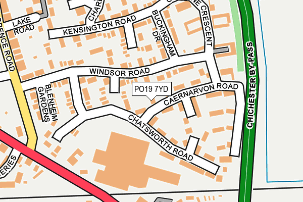 PO19 7YD map - OS OpenMap – Local (Ordnance Survey) PO19 7YD map - OS OpenMap – Local (Ordnance Survey)