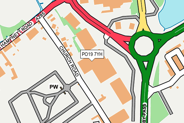 PO19 7YH map - OS OpenMap – Local (Ordnance Survey) PO19 7YH map - OS OpenMap – Local (Ordnance Survey)