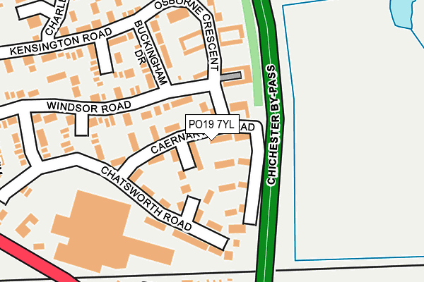 PO19 7YL map - OS OpenMap – Local (Ordnance Survey) PO19 7YL map - OS OpenMap – Local (Ordnance Survey)