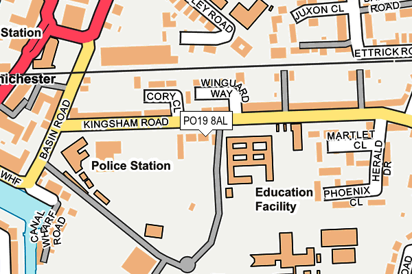 PO19 8AL map - OS OpenMap – Local (Ordnance Survey) PO19 8AL map - OS OpenMap – Local (Ordnance Survey)