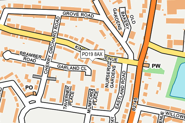 PO19 8AX map - OS OpenMap – Local (Ordnance Survey) PO19 8AX map - OS OpenMap – Local (Ordnance Survey)