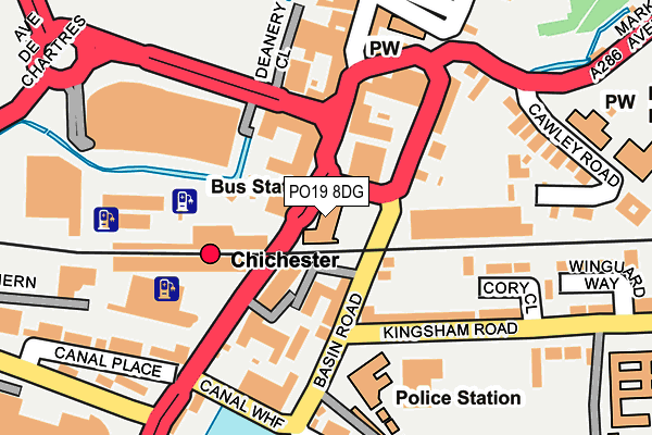 PO19 8DG map - OS OpenMap – Local (Ordnance Survey) PO19 8DG map - OS OpenMap – Local (Ordnance Survey)