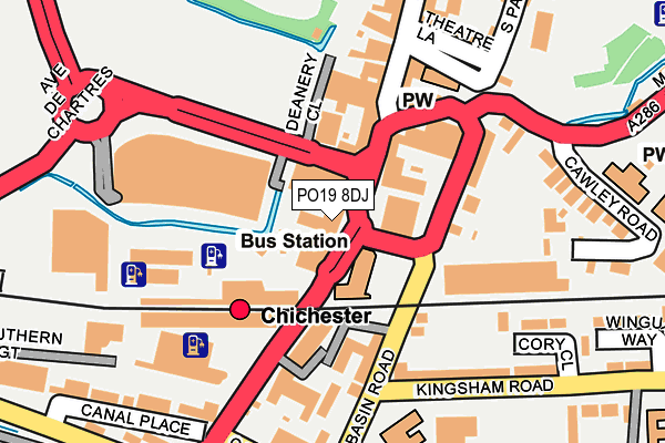 PO19 8DJ map - OS OpenMap – Local (Ordnance Survey)