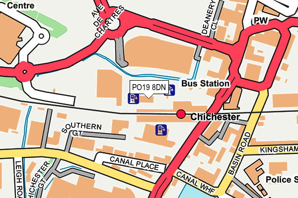 PO19 8DN map - OS OpenMap – Local (Ordnance Survey) PO19 8DN map - OS OpenMap – Local (Ordnance Survey)