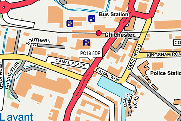 PO19 8DP map - OS OpenMap – Local (Ordnance Survey) PO19 8DP map - OS OpenMap – Local (Ordnance Survey)