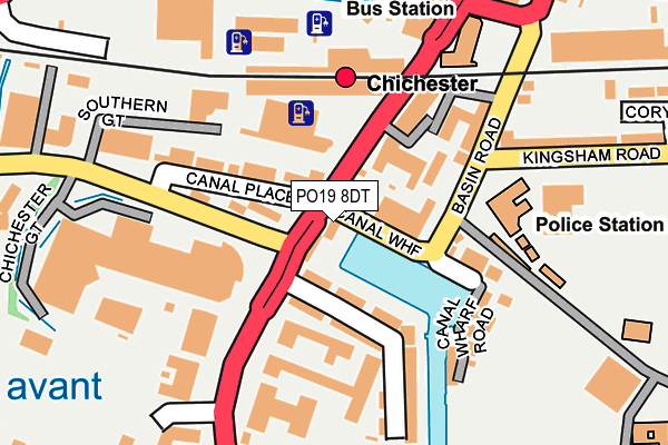PO19 8DT map - OS OpenMap – Local (Ordnance Survey) PO19 8DT map - OS OpenMap – Local (Ordnance Survey)
