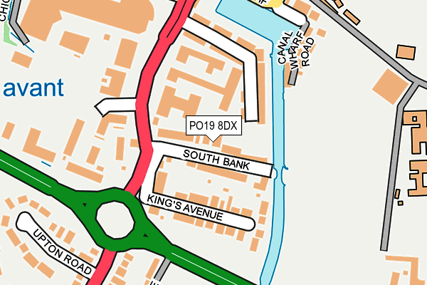 PO19 8DX map - OS OpenMap – Local (Ordnance Survey) PO19 8DX map - OS OpenMap – Local (Ordnance Survey)