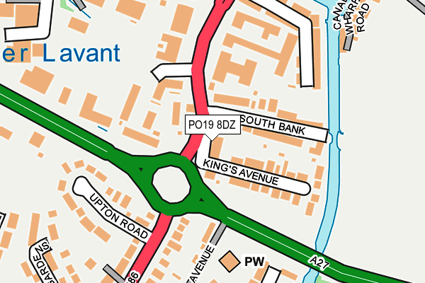 PO19 8DZ map - OS OpenMap – Local (Ordnance Survey) PO19 8DZ map - OS OpenMap – Local (Ordnance Survey)