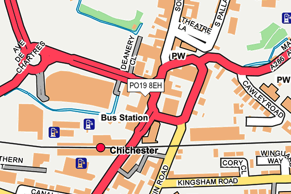 PO19 8EH map - OS OpenMap – Local (Ordnance Survey) PO19 8EH map - OS OpenMap – Local (Ordnance Survey)