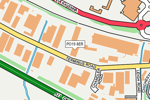 PO19 8ER map - OS OpenMap – Local (Ordnance Survey) PO19 8ER map - OS OpenMap – Local (Ordnance Survey)