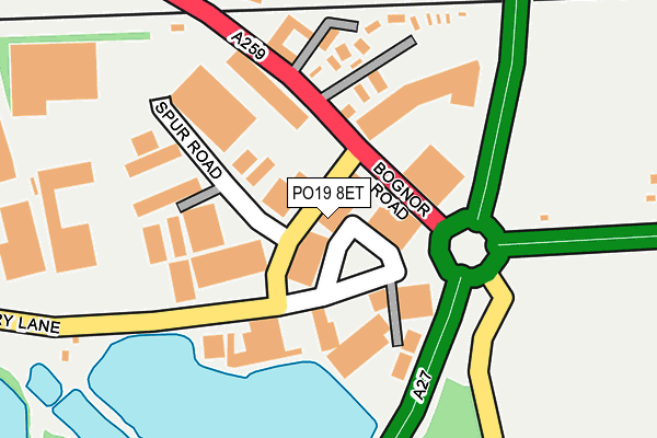 PO19 8ET map - OS OpenMap – Local (Ordnance Survey) PO19 8ET map - OS OpenMap – Local (Ordnance Survey)